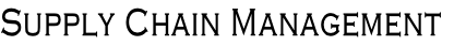 Supply Chain Management
